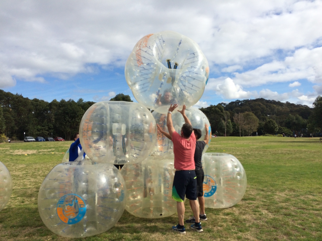 who invented bubble soccer?